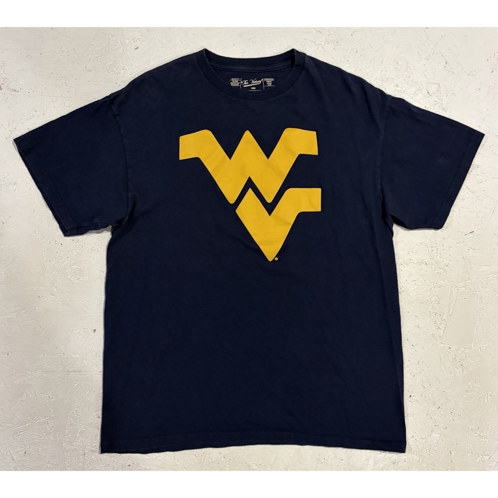 The Victory West Virginia University Shirt Mens Large Blue College Short Sleeve